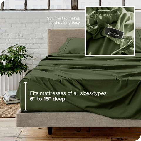 Bare Home sábanas Reina fáciles de lavar y resistentes