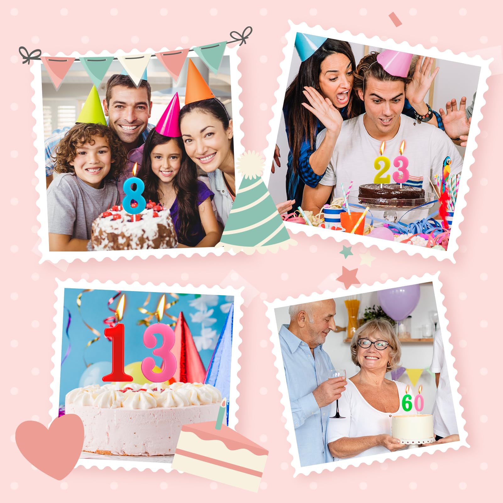 Vela numeral 5 Beanlieve, ideal para crear pasteles temáticos coloridos