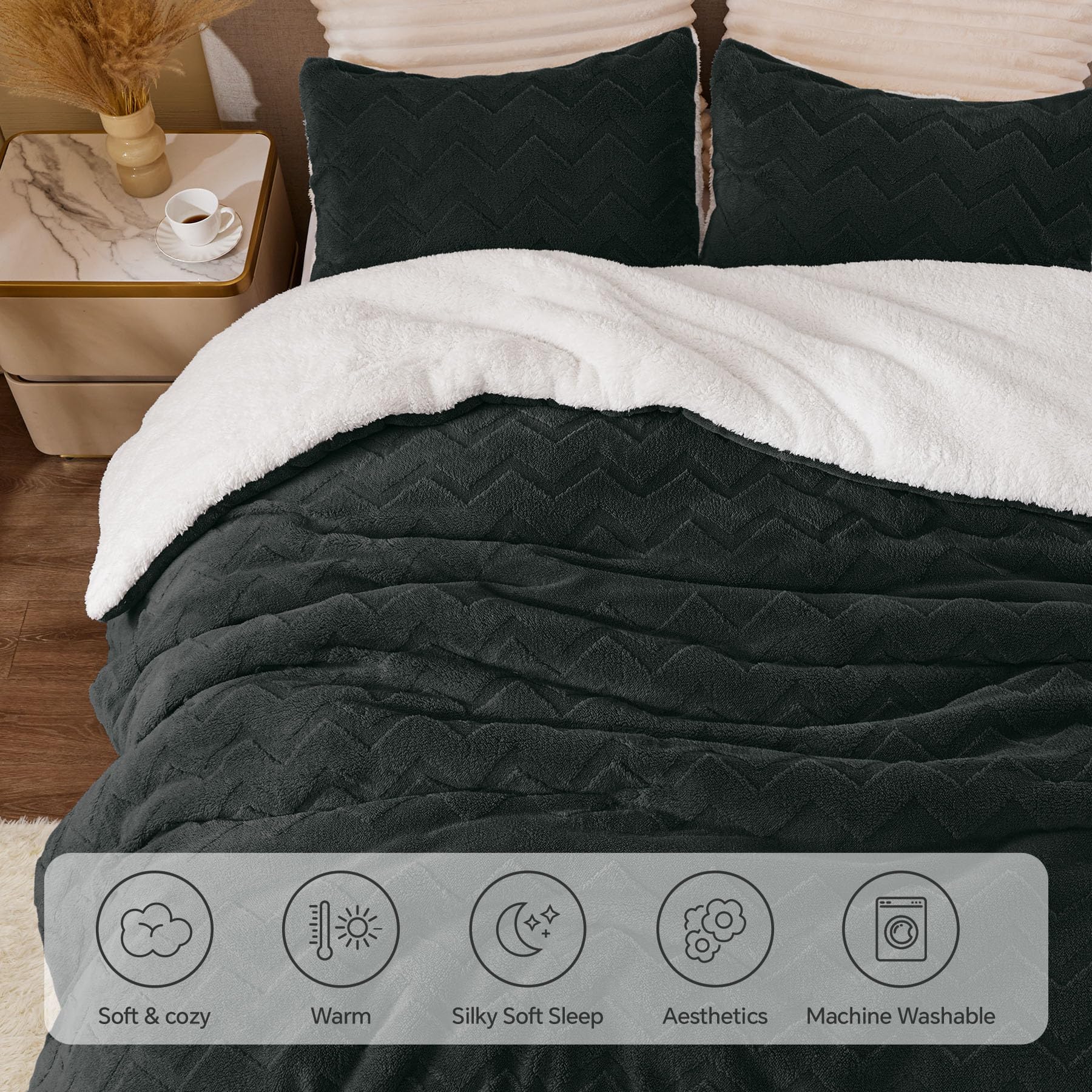 BEDELITE edredón 102 x 90 para cama extragrande, cobertura amplia y calidez.