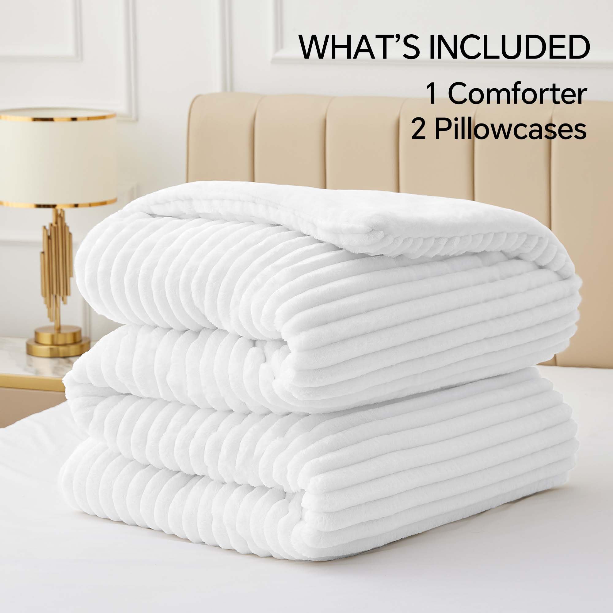 BEDELITE edredón reina, pack con 2 fundas de almohadas para mayor cobertura