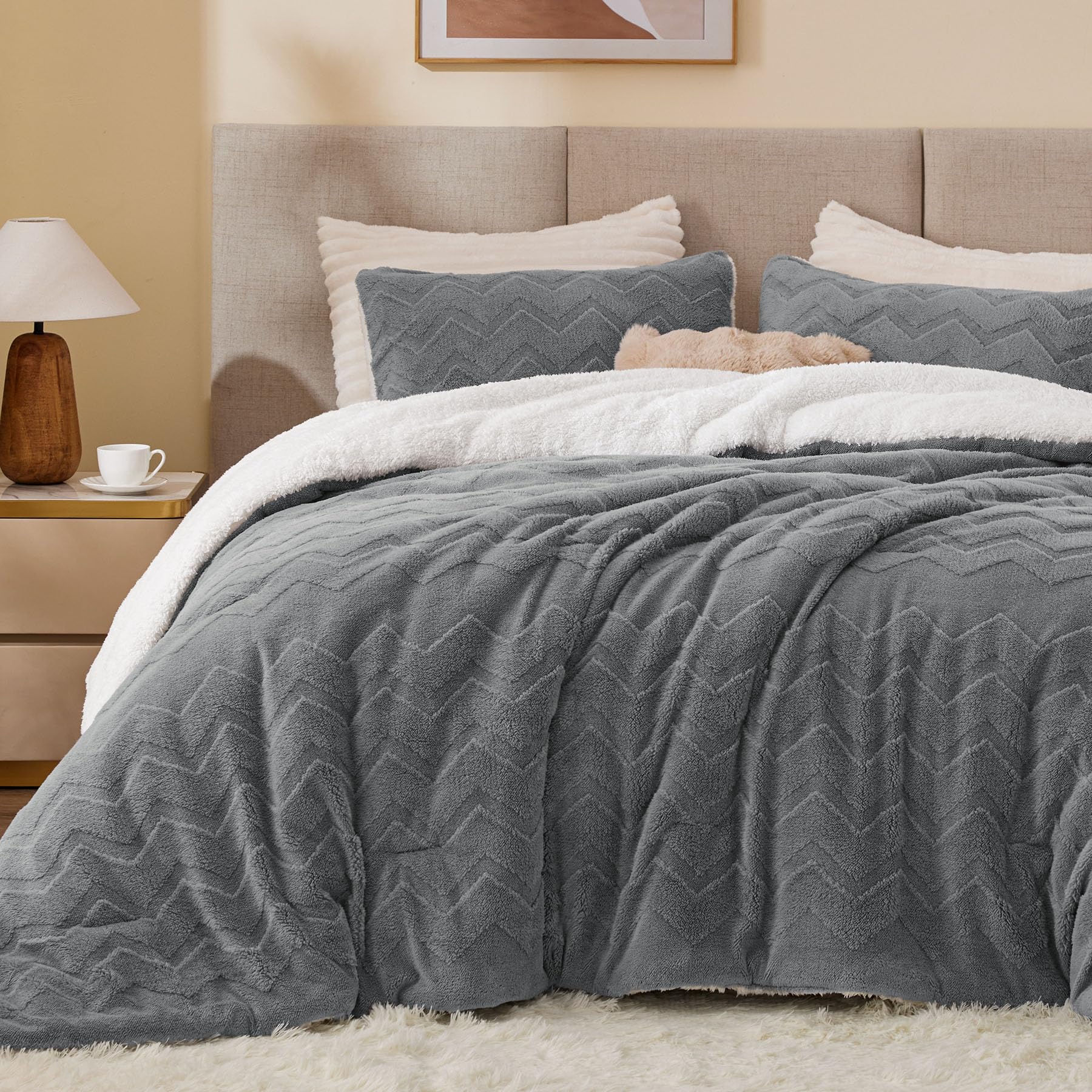 BEDELITE funda de almohada 20x36 gris, suave al tacto y duradera