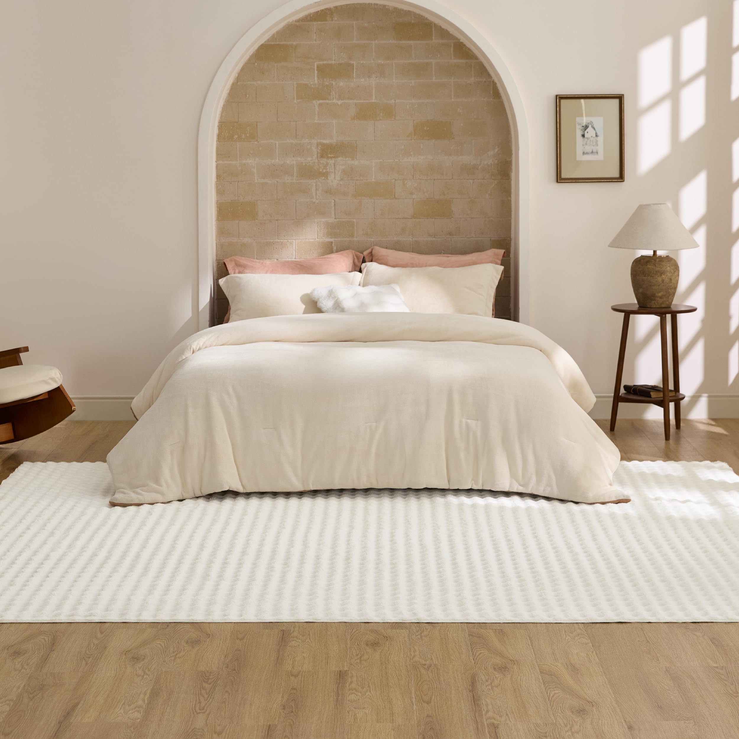 Bedsure alfombra lavable a máquina 5x7, fácil cuidado para familias