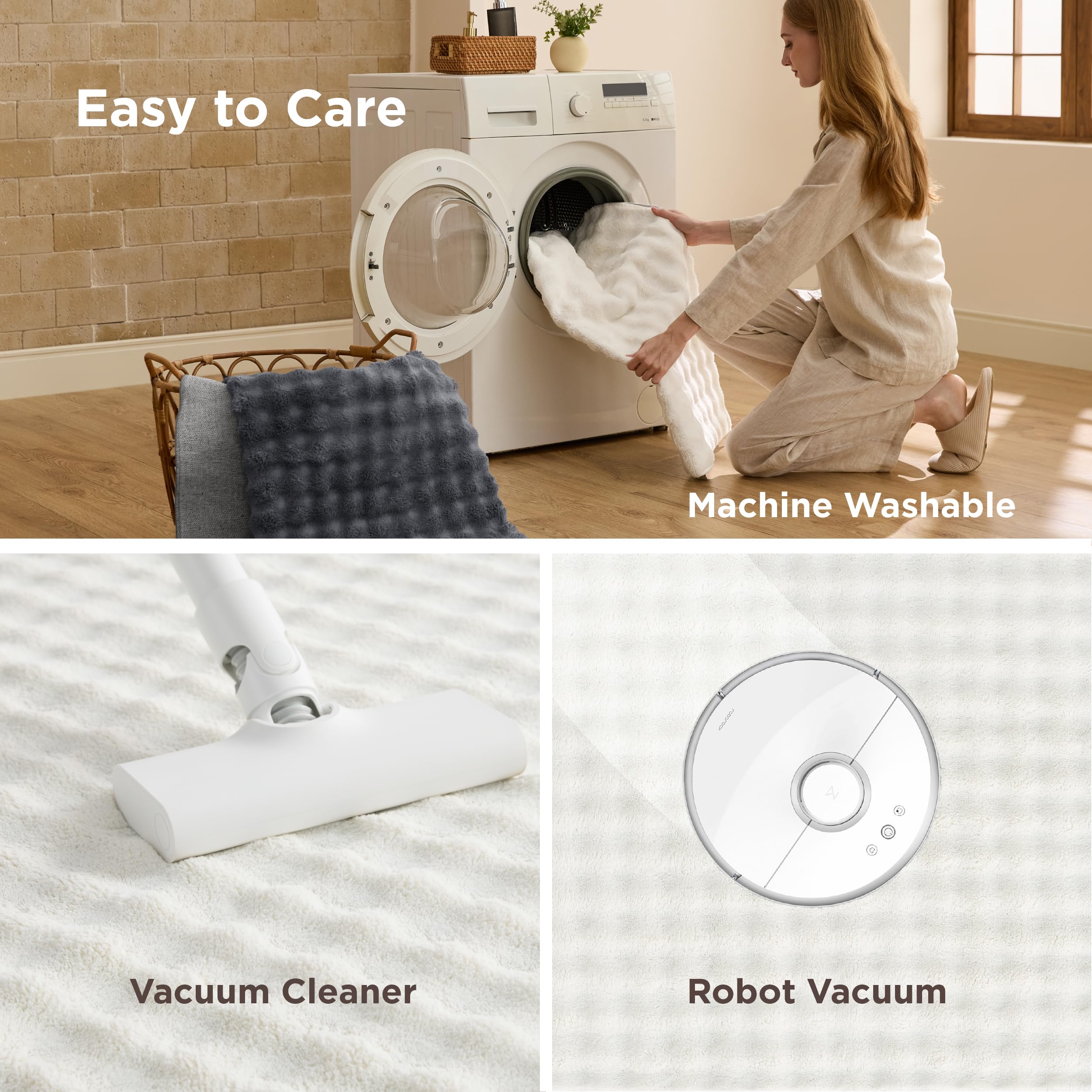 Bedsure alfombra segura para mascotas 5x7, suave y resistente