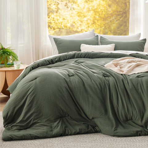 Bedsure almohadas 20x36 verde, soporte cómodo para dormir mejor.