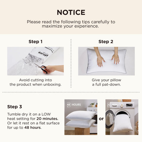 Bedsure almohadas Reina fáciles de lavar y mantener