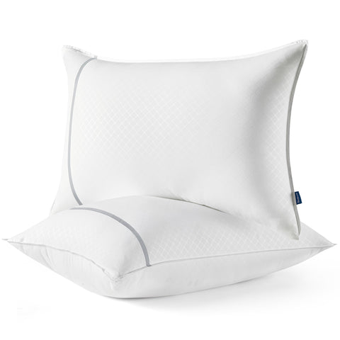 Bedsure almohadas reina, par, ofrecen soporte firme para un descanso estable.