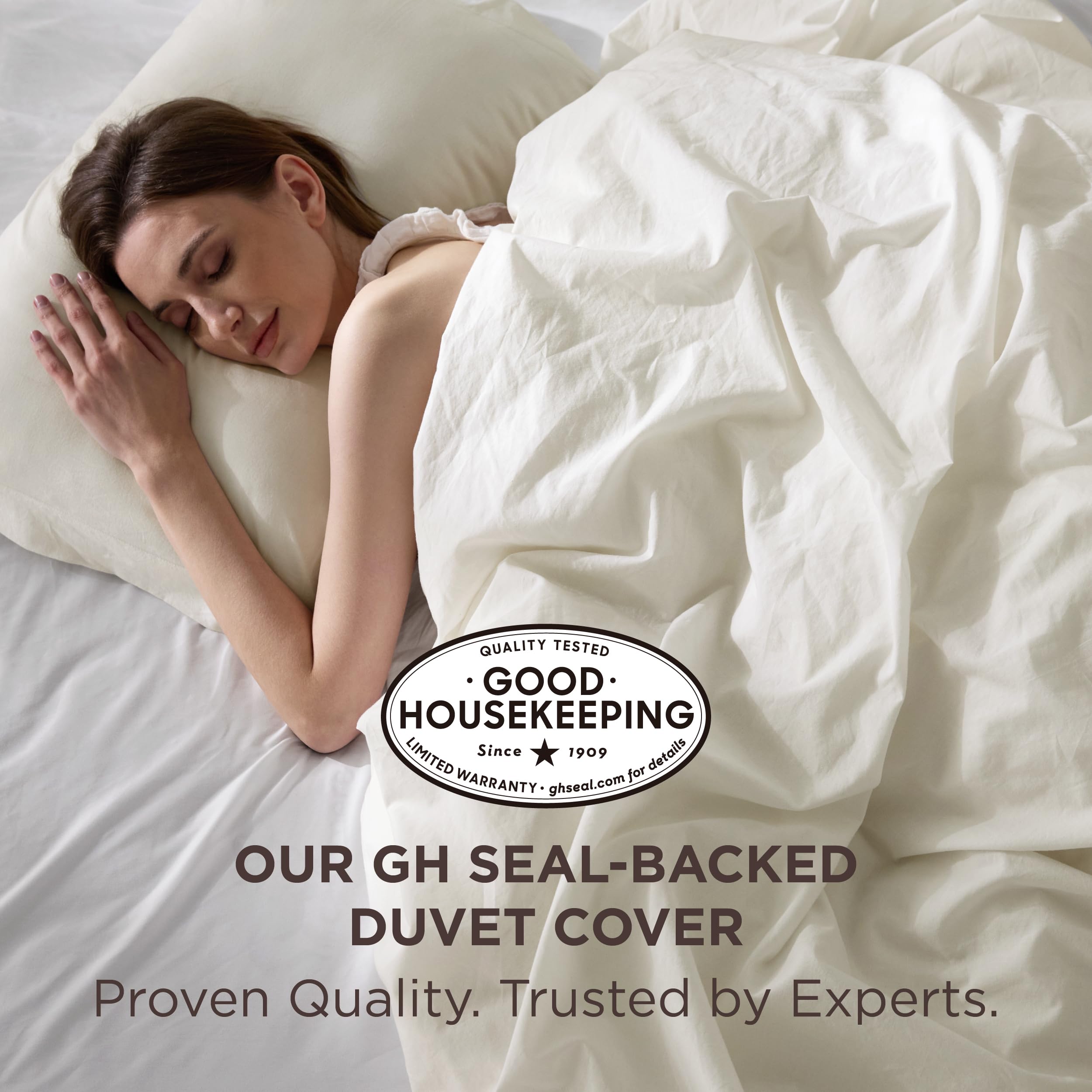 Bedsure cierre cremallera práctico marfil para ajuste nocturno sin desplazamientos