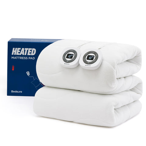 Bedsure colchón eléctrico rey con control dual para ajuste personalizado de temperatura