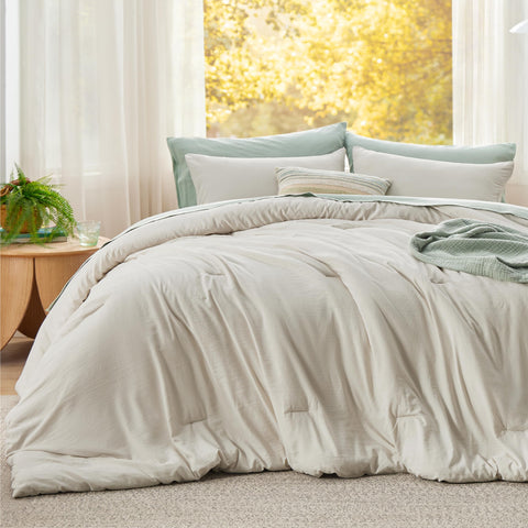 Bedsure edredón prelavado: tacto suave similar al algodón para uso diario.