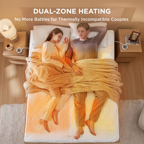 Bedsure control dual permite ajustar la temperatura de cada lado.