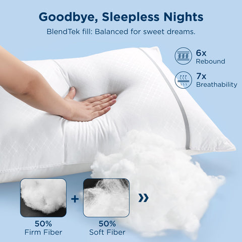 Bedsure funda transpirable de tejido flexible mantiene la cabeza fresca durante la noche.