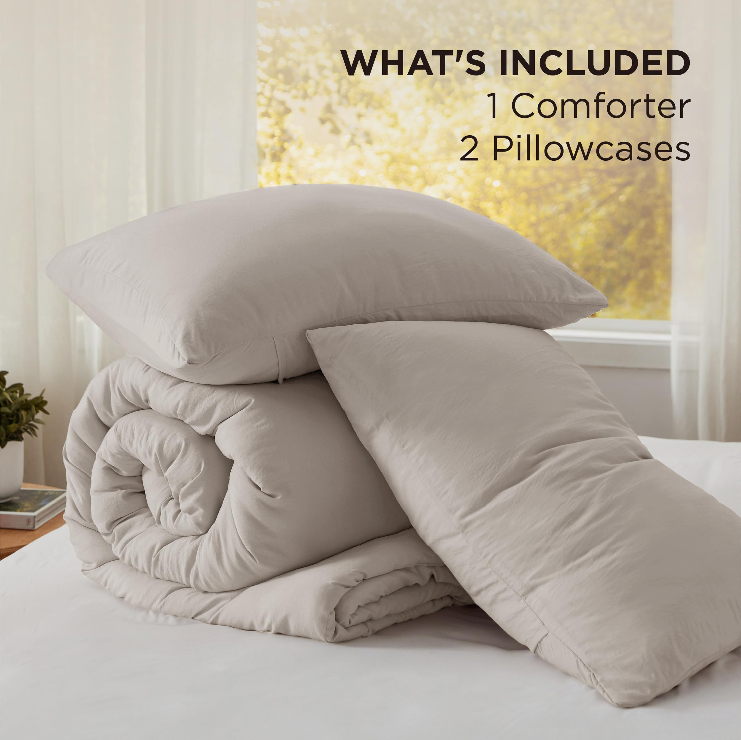 Bedsure cuidado fácil: lavado a máquina y secado suave