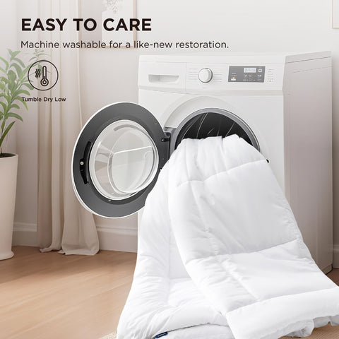 Bedsure cuidado fácil: lavado en frío y secado suave para conservarlo.