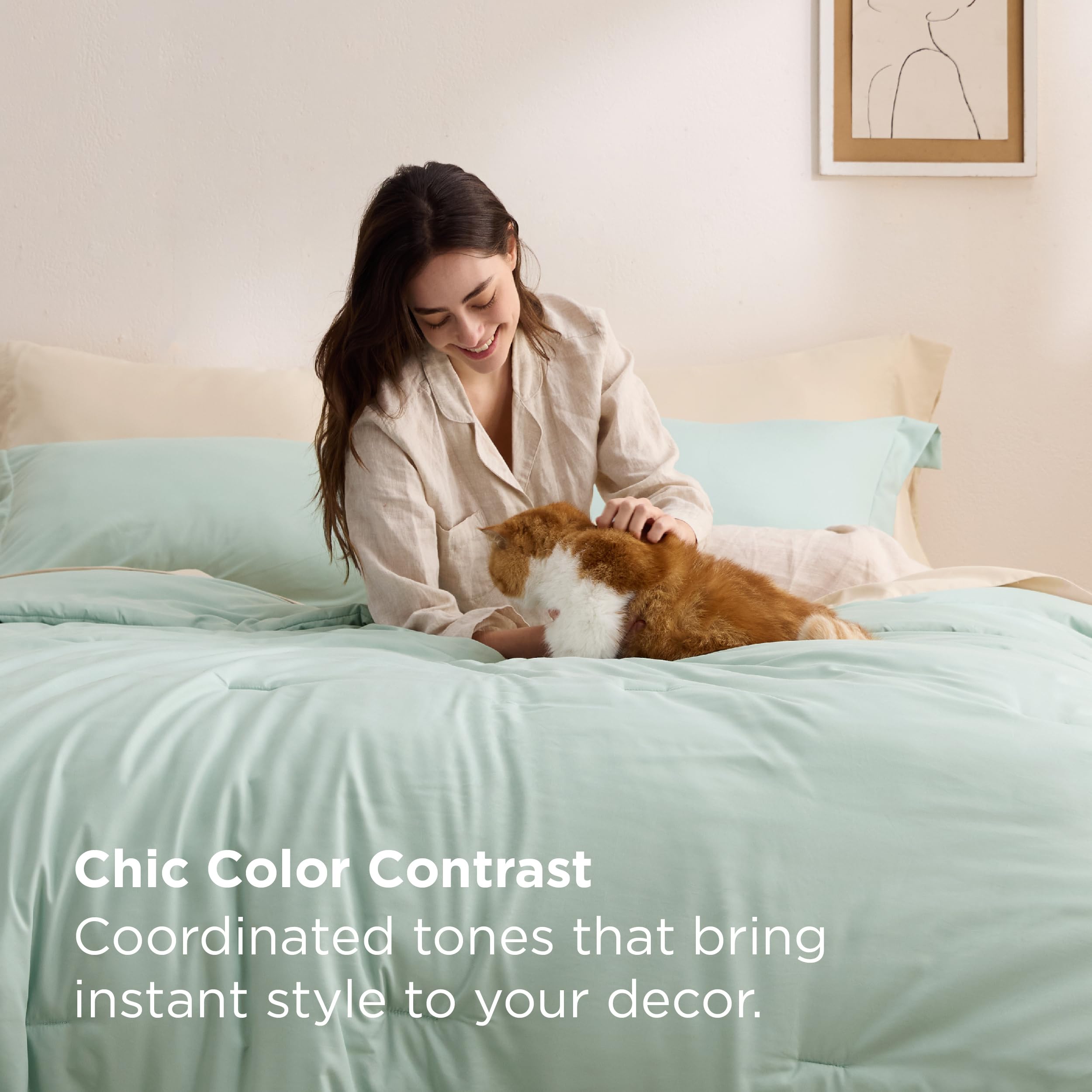 Bedsure Detalle boho sage verde, realza el diseño y la textura