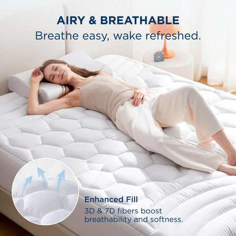 Bedsure diseño ergonómico de tres zonas para mayor confort nocturno.