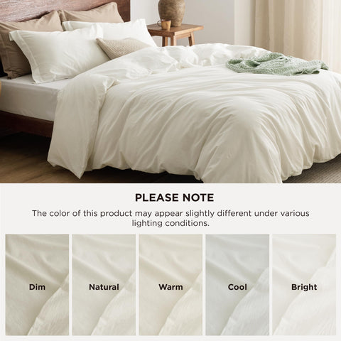 Bedsure diseño minimalista marfil añade serenidad al dormitorio