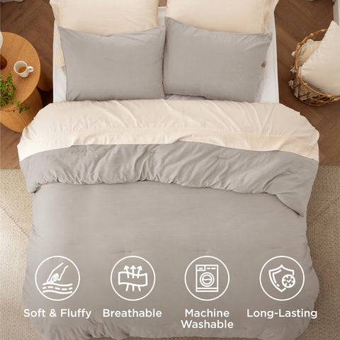 Bedsure diseño elegante con reverso de color para renovar la habitación