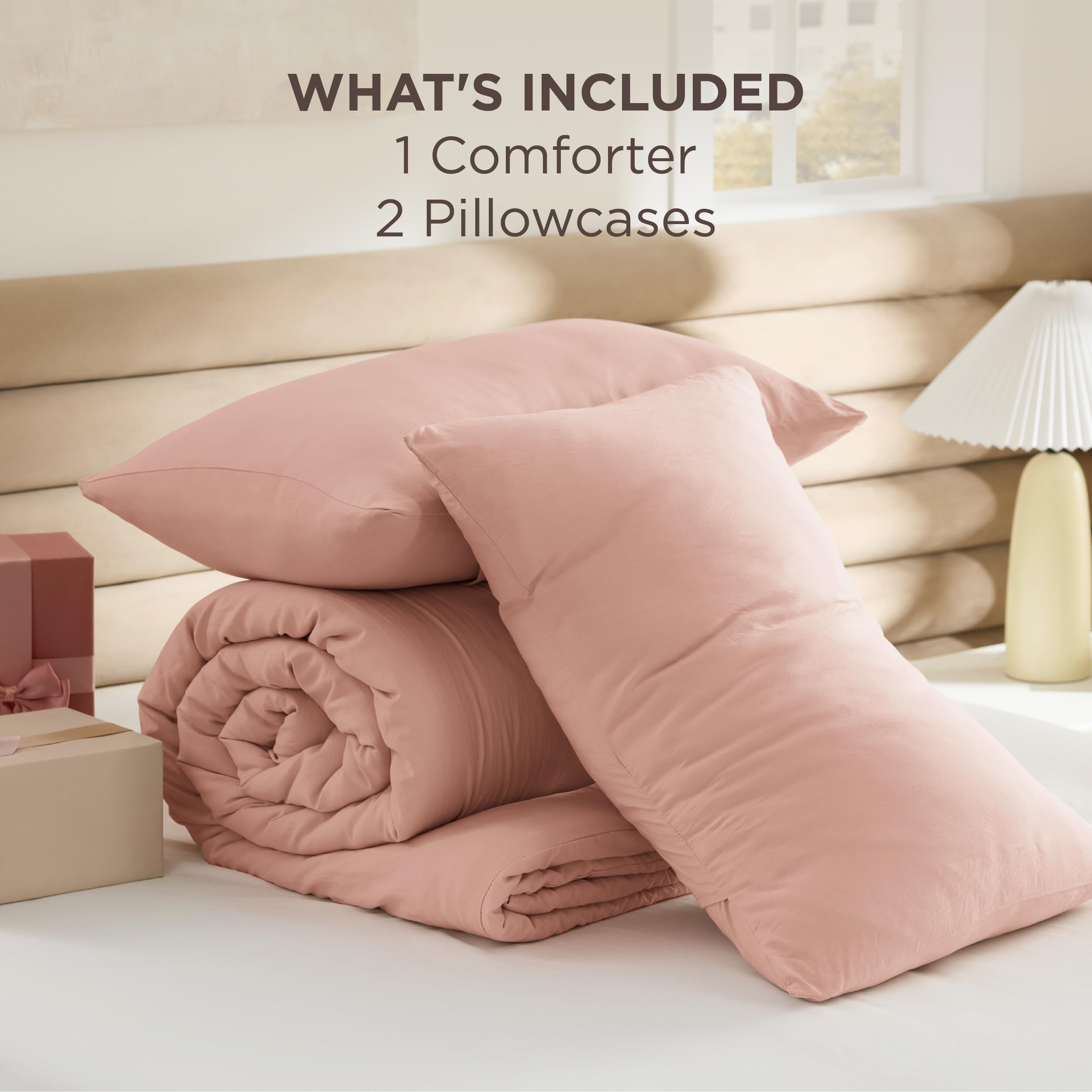 Bedsure dormitorio acogedor gracias al color y textura cálida.