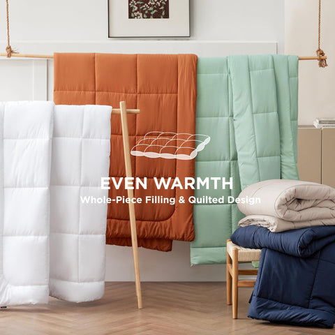 Bedsure edredón insert talla reina 88x88, rosa empolvado, ajuste justo.