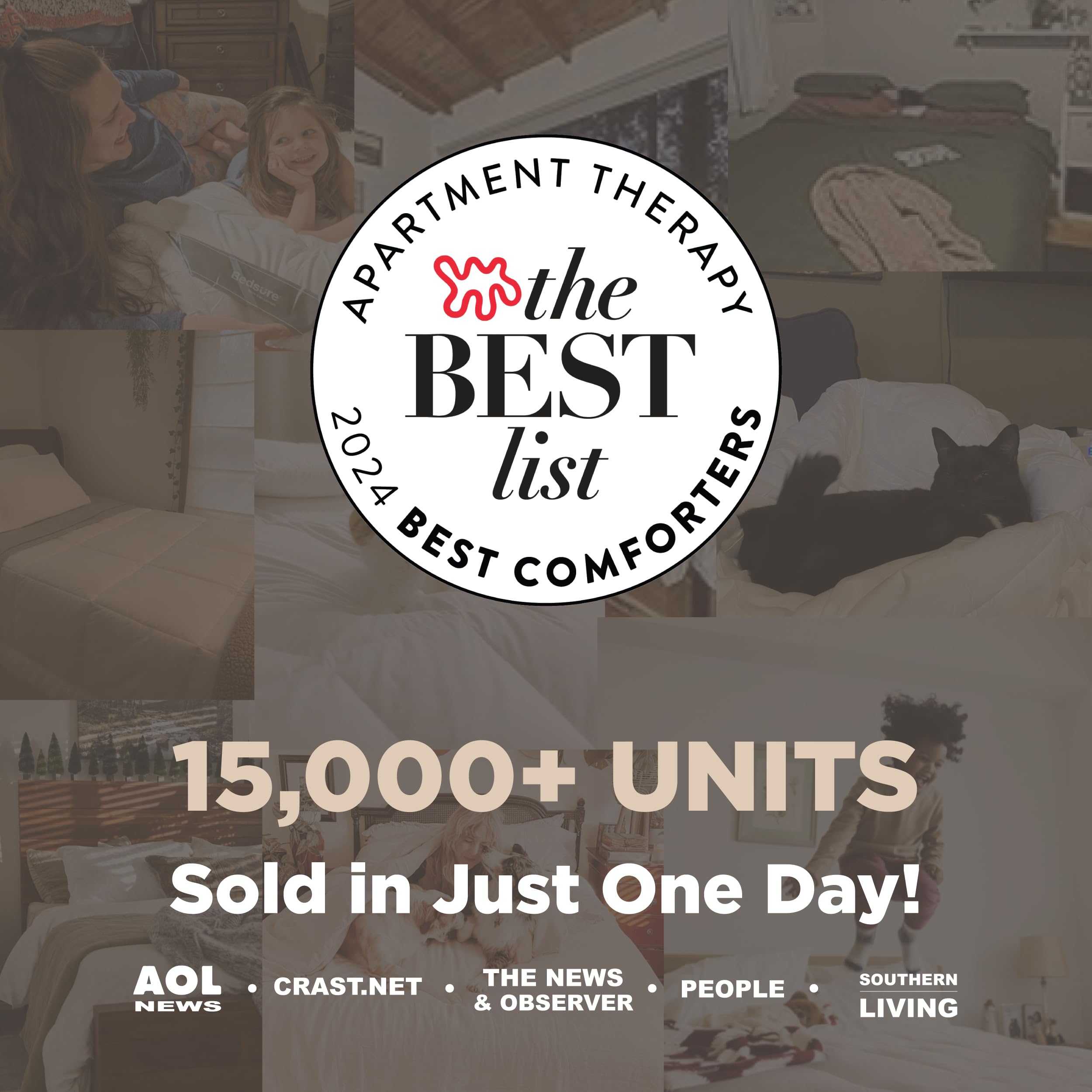 Bedsure edredón queen con 8 pestañas para fijación segura con funda.