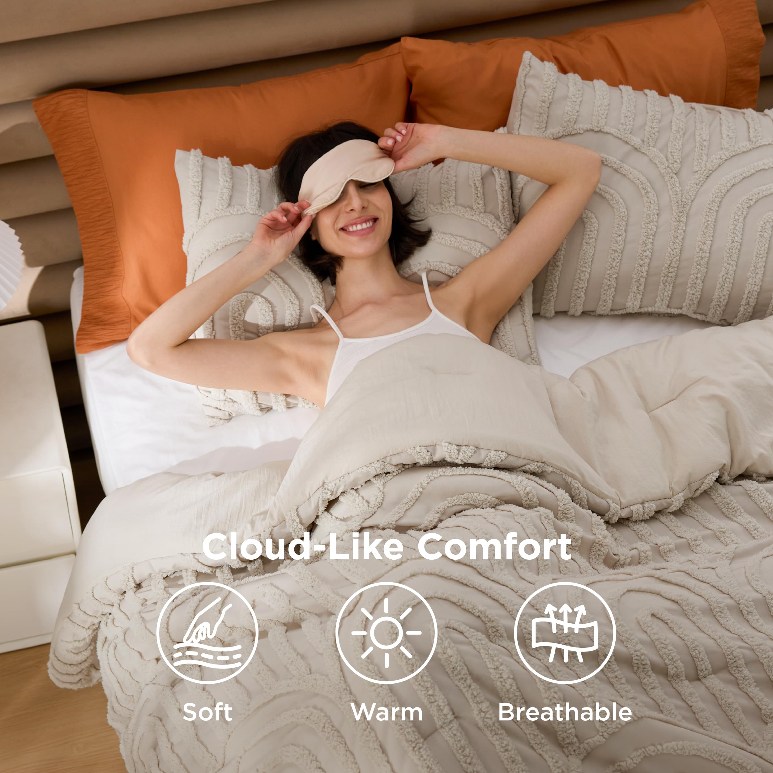 Bedsure textura suave y transpirable, ideal para dormir fresco