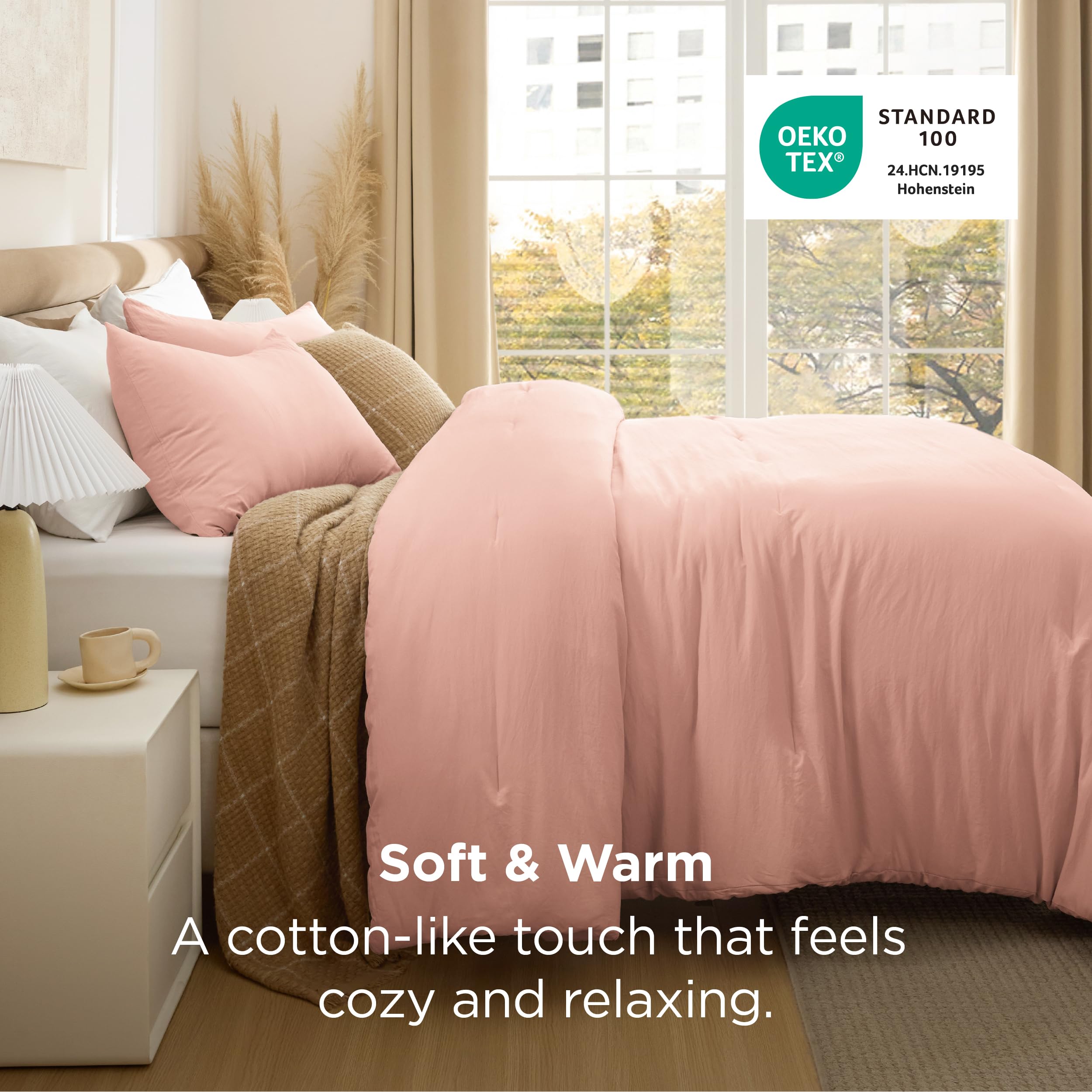 Bedsure diseño elegante con reverso de color para estilo y contraste.