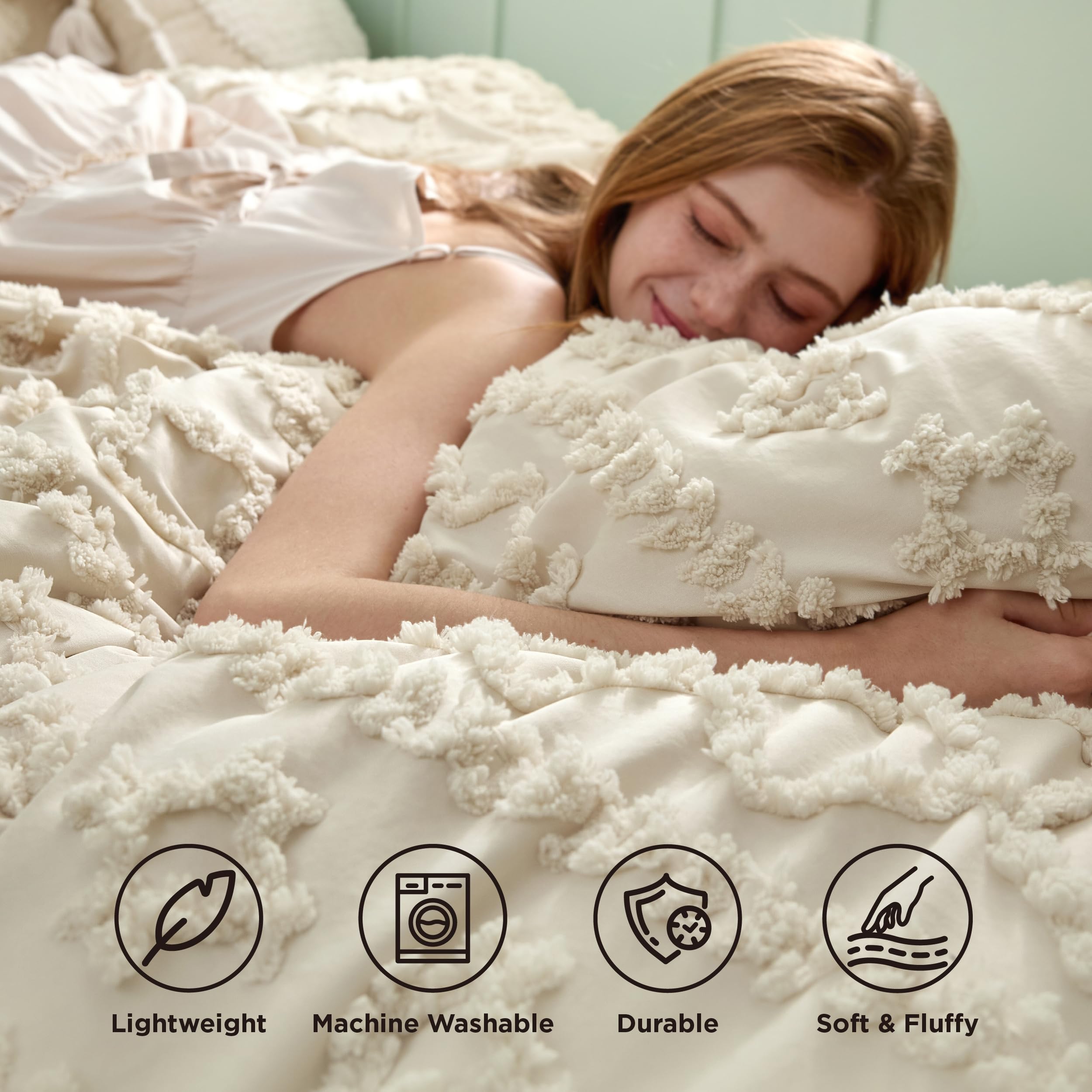 Bedsure juego de cama gemelo con funda de almohada incluida.