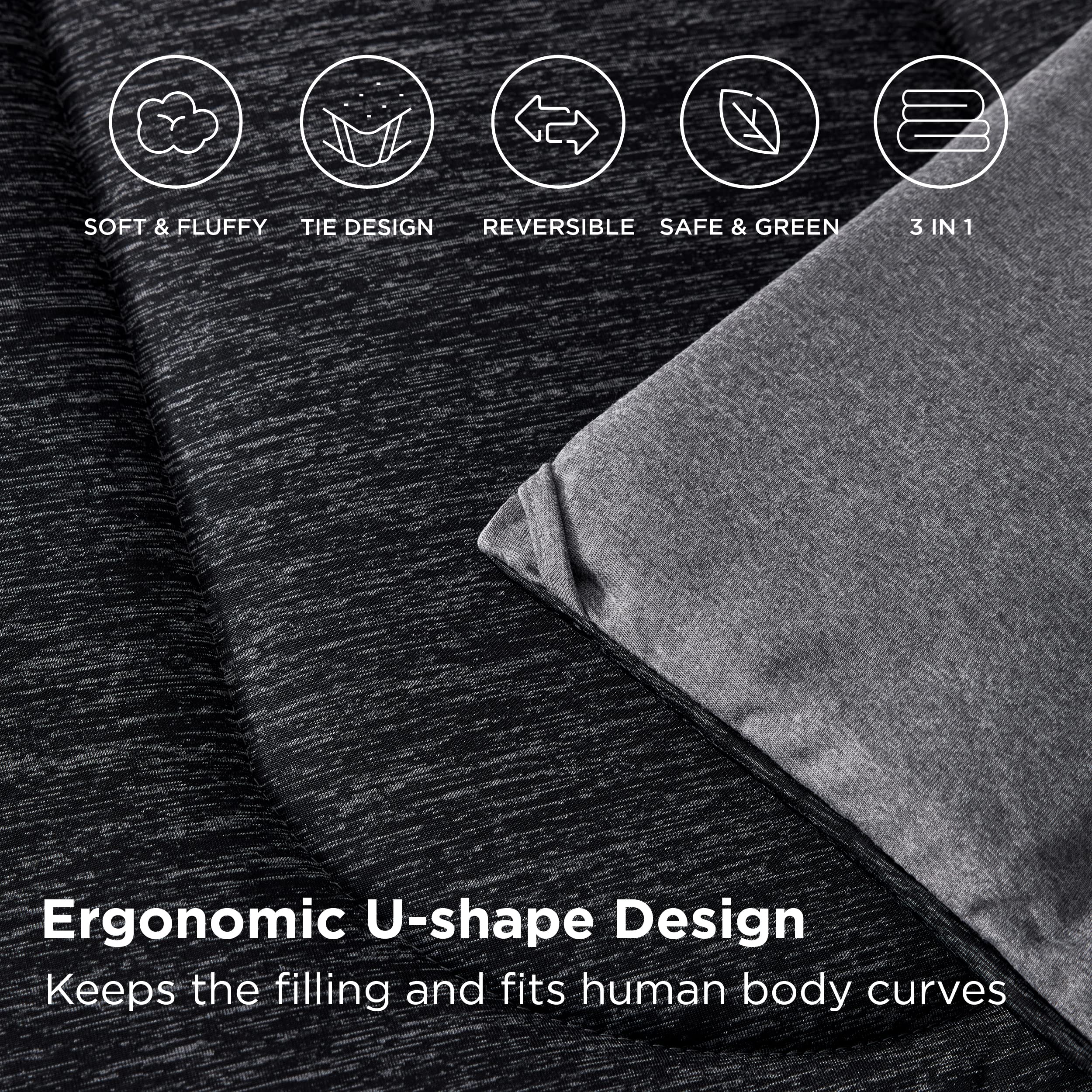 Bedsure edredón con lazos de esquina para fijar.