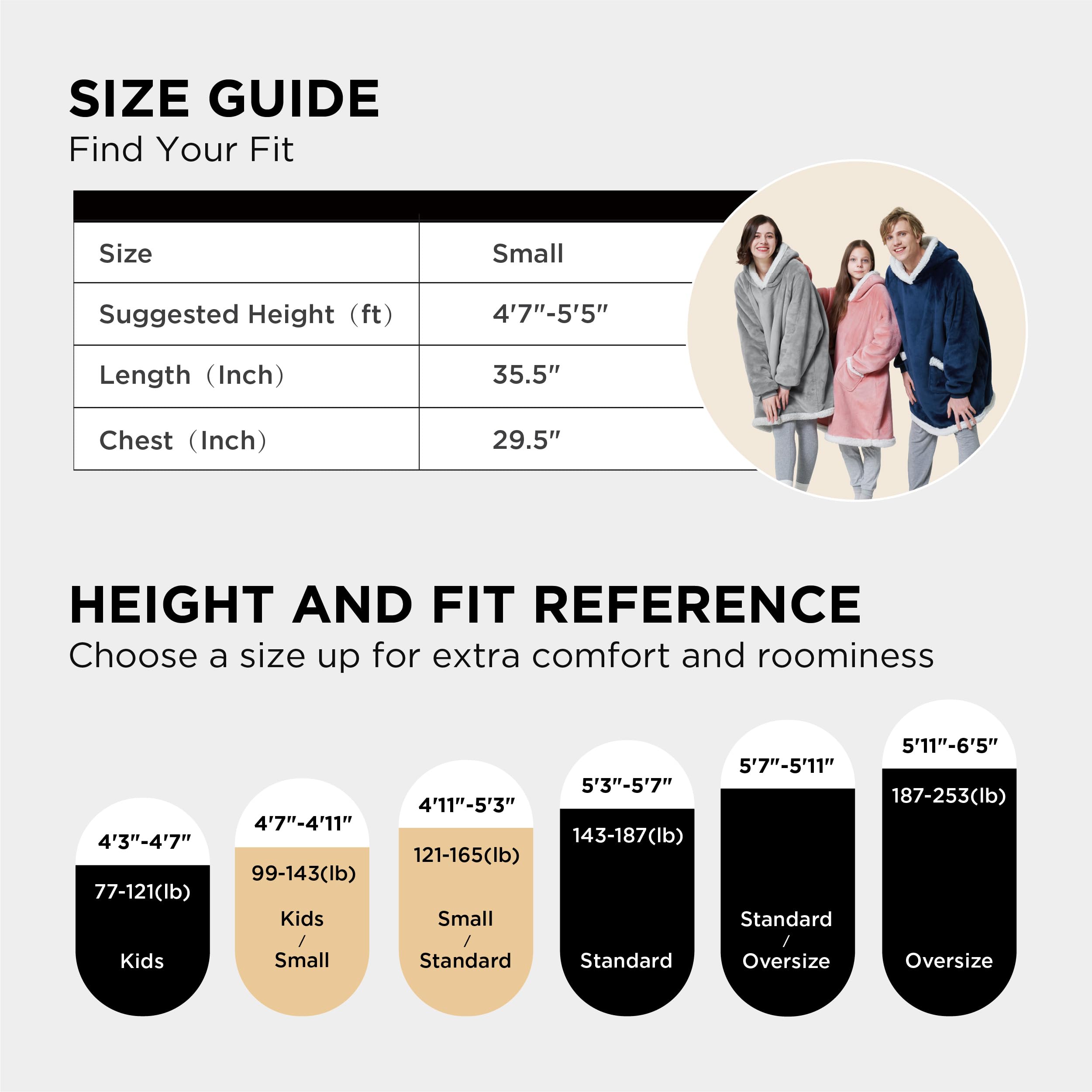 Manta Bedsure con bolsillos laterales para objetos pequeños.