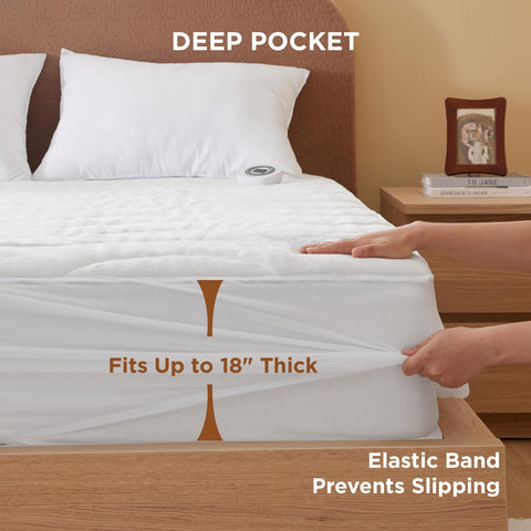 Bedsure funda profunda que mantiene la almohadilla en su lugar