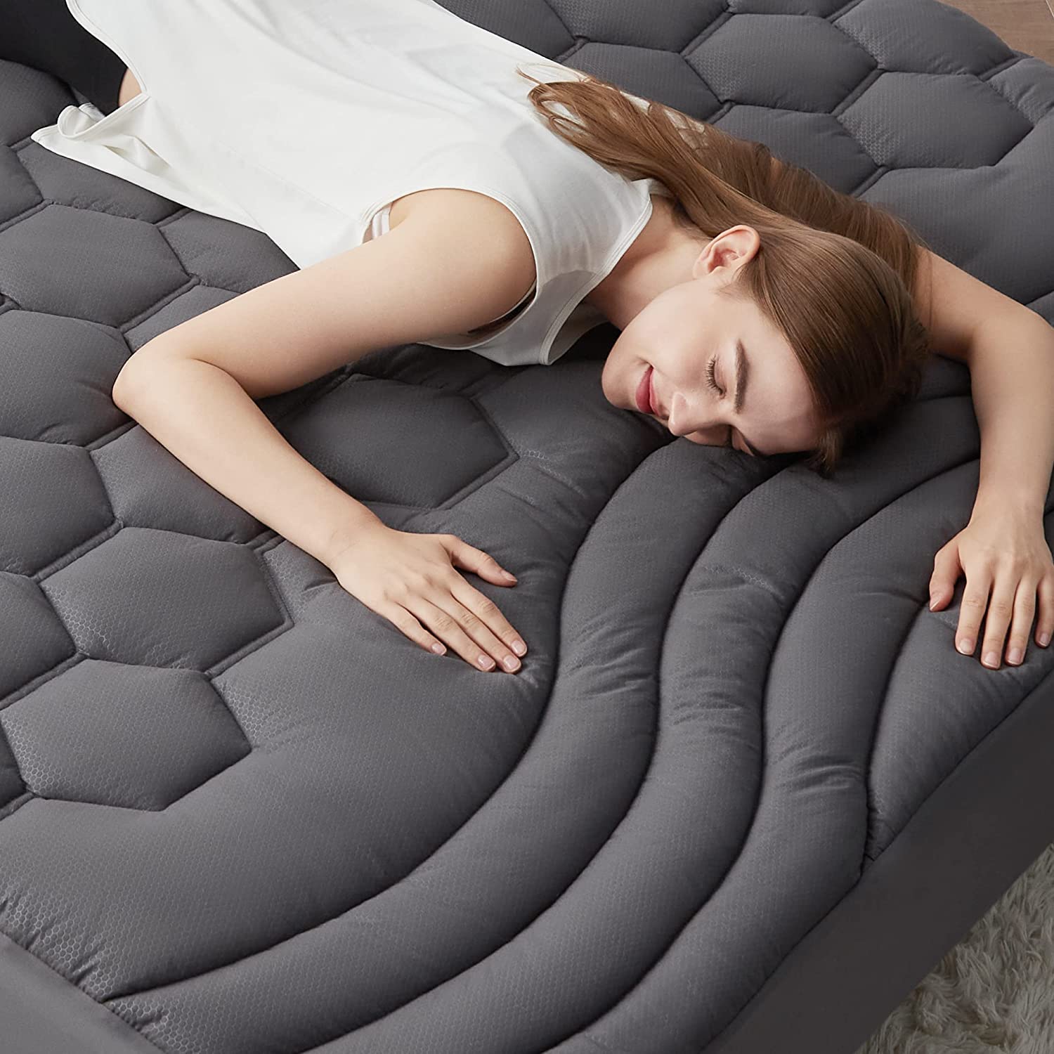 Bedsure protector de colchón Twin XL resistente para uso diario.