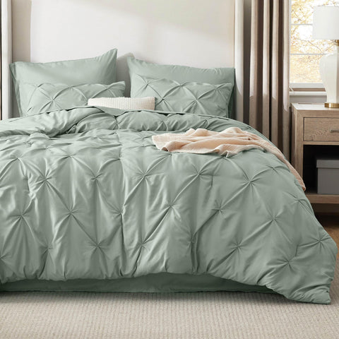 Bedsure funda almohada queen 20x30 en verde salvia, ideal para descanso confortable.