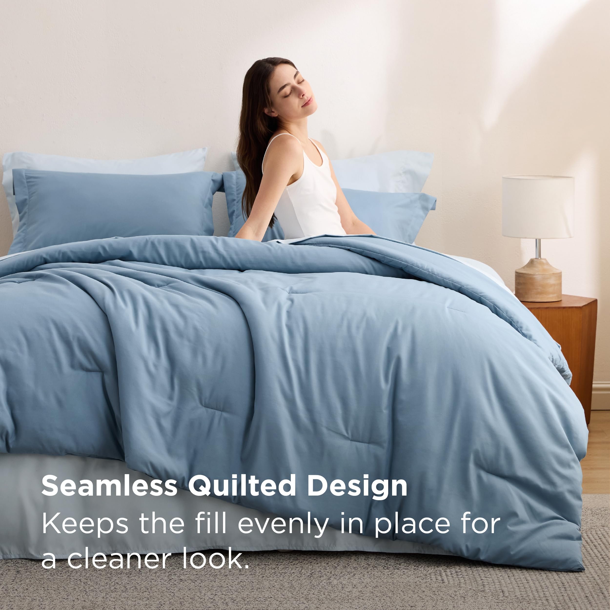 Bedsure sábana plana 90x102, acabado suave