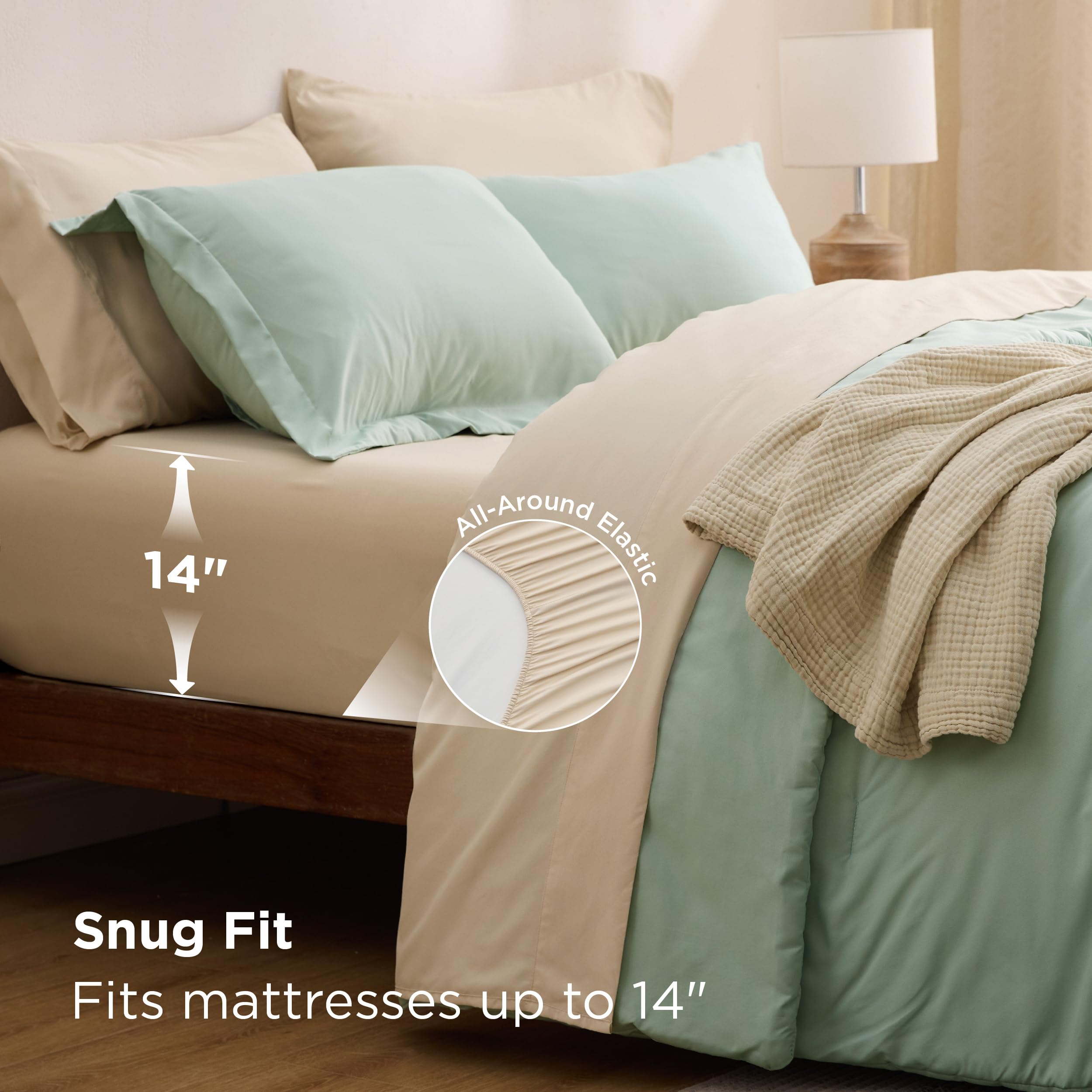 Bedsure Shams almohadas sage verde, realzan el estilo boho de la habitación