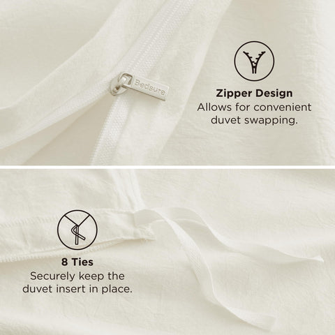 Bedsure suavidad agradable de la tela marfil para dormir cómodo