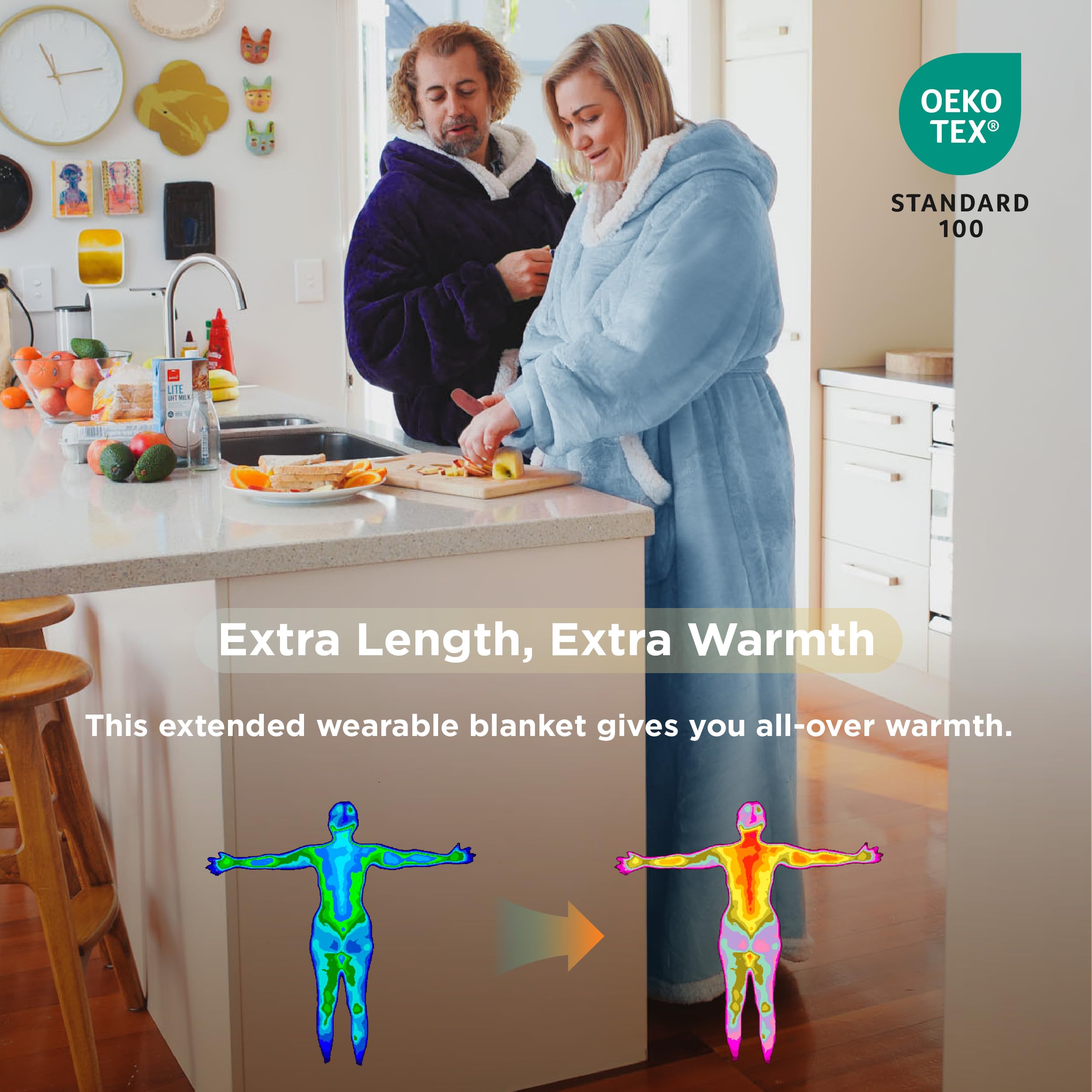 Bedsure tres tallas disponibles para dar un ajuste cómodo a diferentes cuerpos