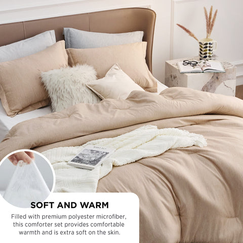 Textura de microfibra suave de Bedsure, sensación agradable al tacto.