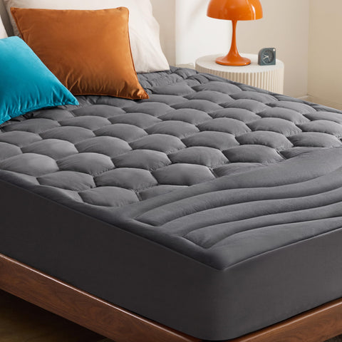Bedsure topper ergonómico Twin XL con diseño de tres zonas para mayor comodidad.