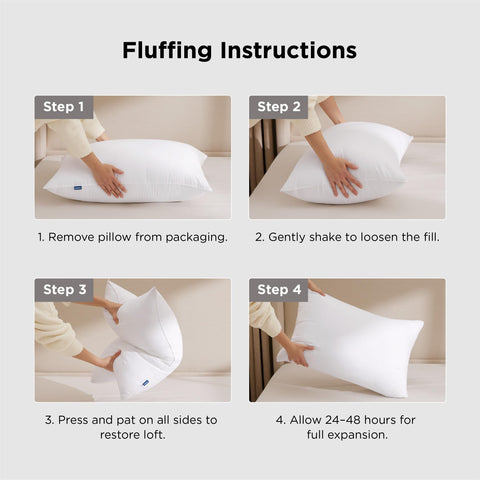 Bedsure uso versátil para dormir de espalda o de lado.