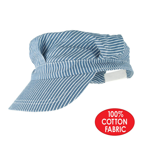 Beistle gorro ferroviario azul frente, ideal para eventos y sesiones de fotos.