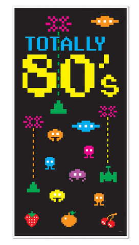 Beistle porta-puerta Totally 80s con diseño retro para fiestas