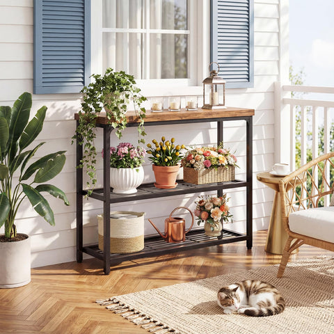 Besiost consola versátil para dormitorio u oficina con almacenamiento práctico.