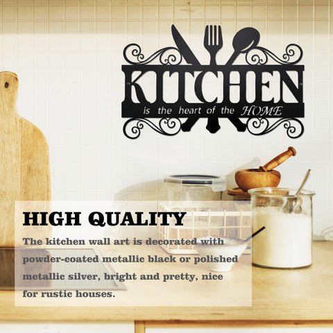 Arte metálico para cocina de BiaGift con corte láser añade detalle elegante.
