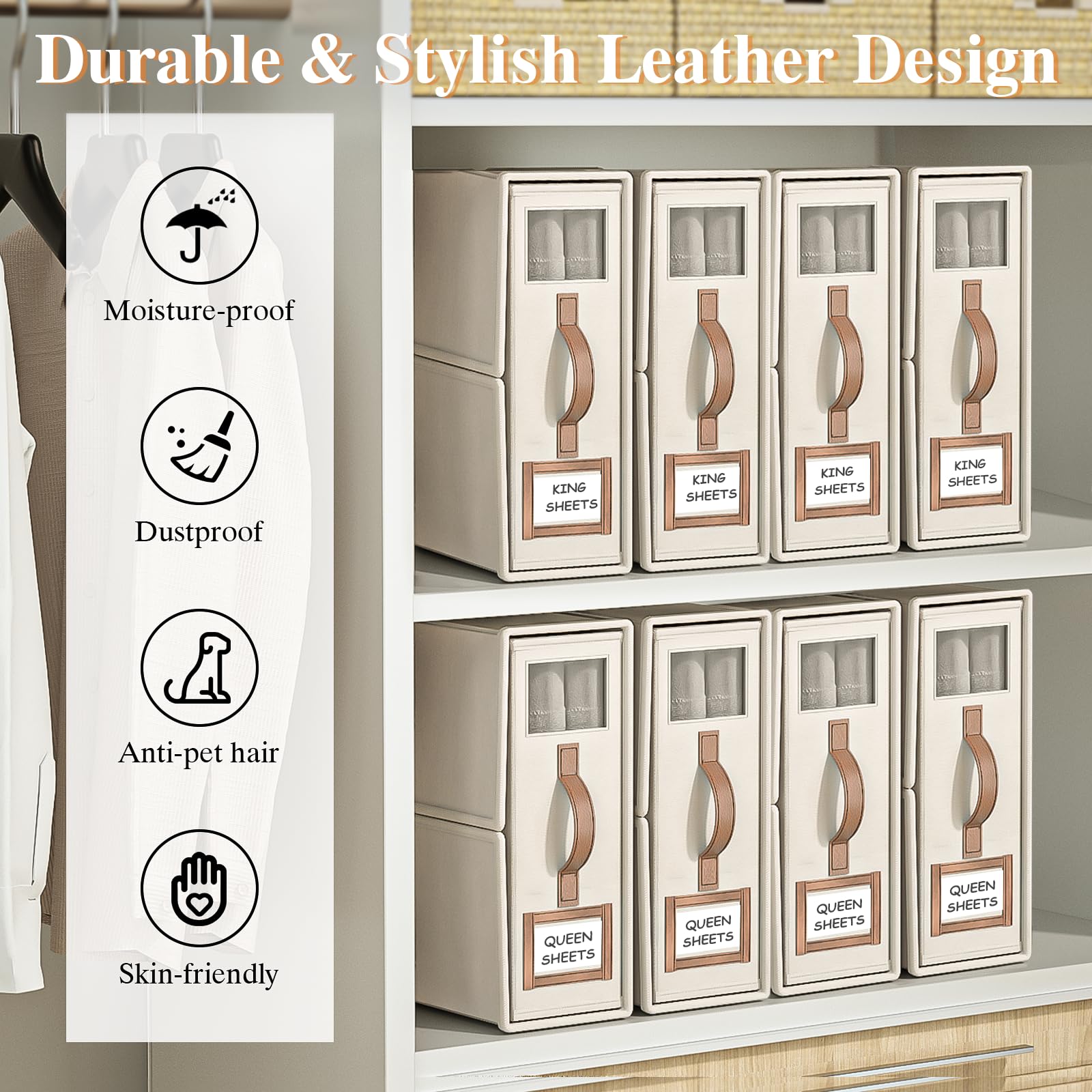 BigPonPon cubo organizador multifuncional para sábanas, fundas y almohadas