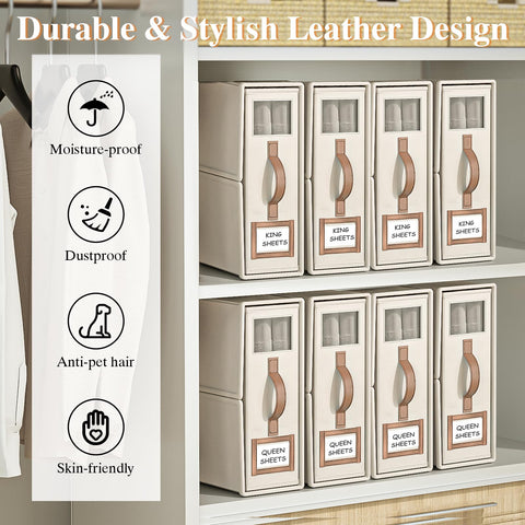 BigPonPon cubo organizador multifuncional para sábanas, fundas y almohadas