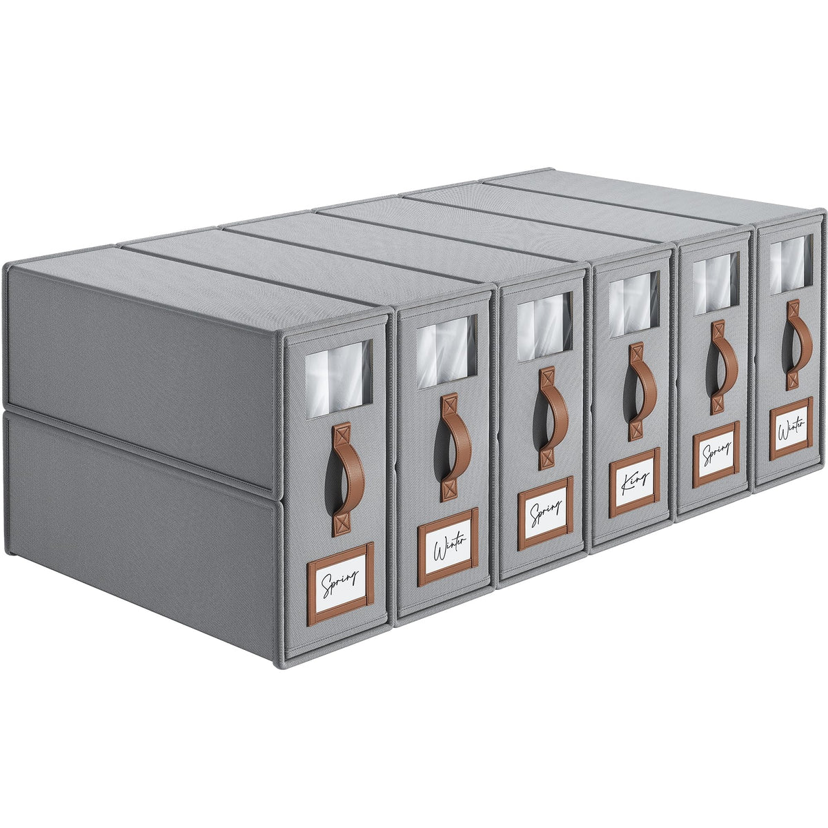 BigPonPon organizador de sábanas con asa de cuero reforzada para uso diario.