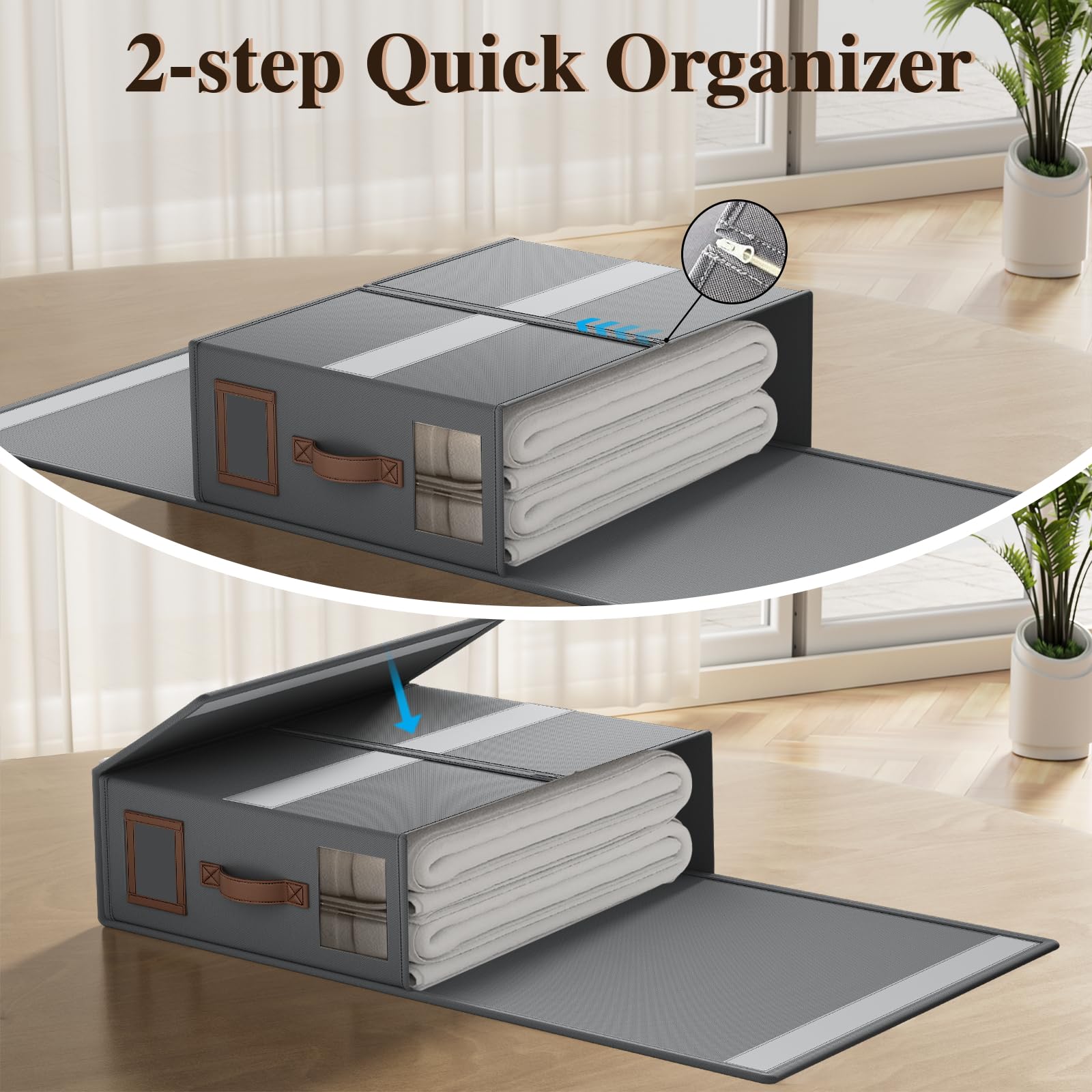 BigPonPon conjunto de 6 piezas para cama de tamaño extragrande en gris.