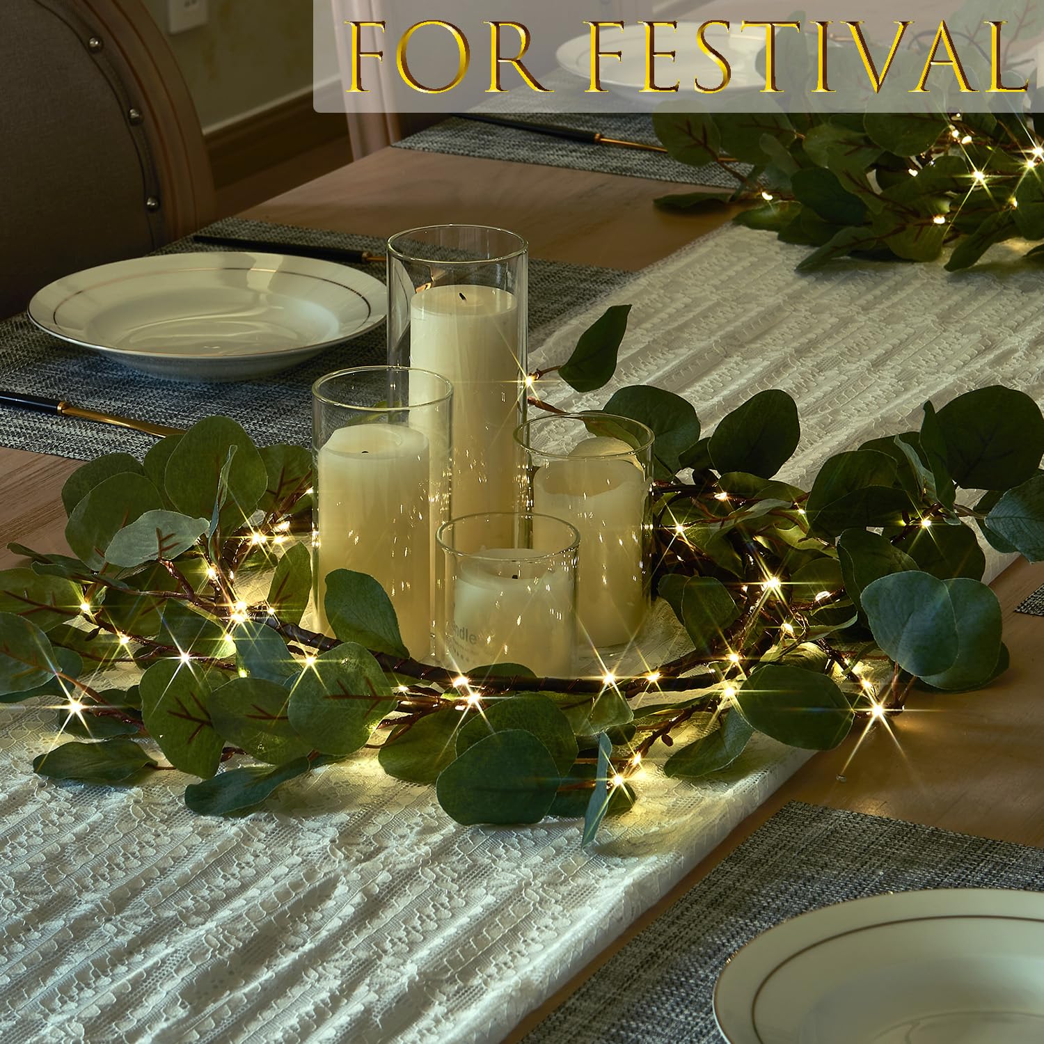 Birchlitland ambiente-navidad-hogar, añade brillo festivo sin esfuerzo.