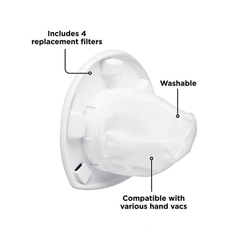 BLACK+DECKER filtro repuesto CHV1410L, ayuda a filtrar polvo y reducir obstrucciones.