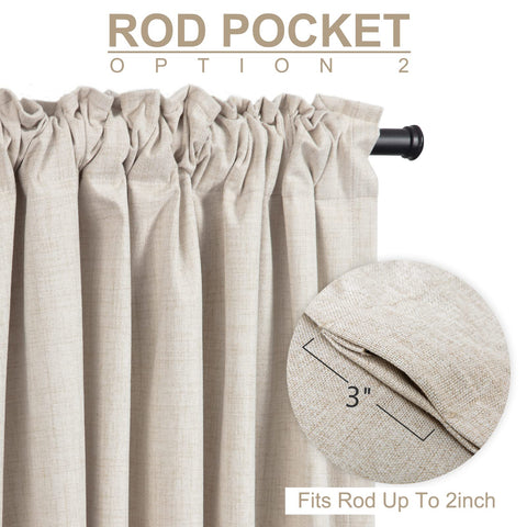 Cortinas crema con aislamiento térmico para mayor confort en cualquier habitación.